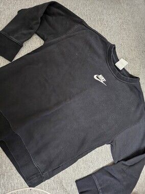 Nike Black Tee with Small White Swoosh
